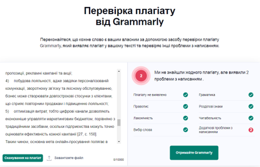 проверка текста на плагиат Grammarly-картинка