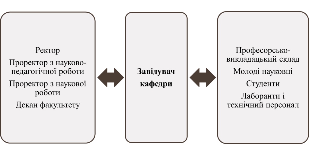 Структура підпорядкування завідувача кафедри-картинка