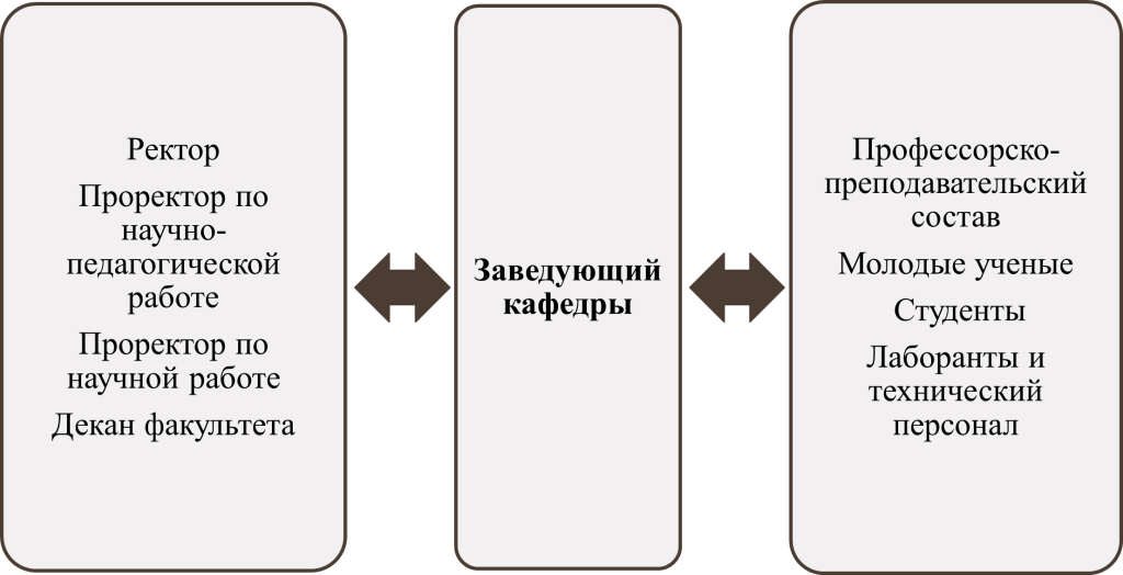 Структура подчинения заведующий кафедры-картинка