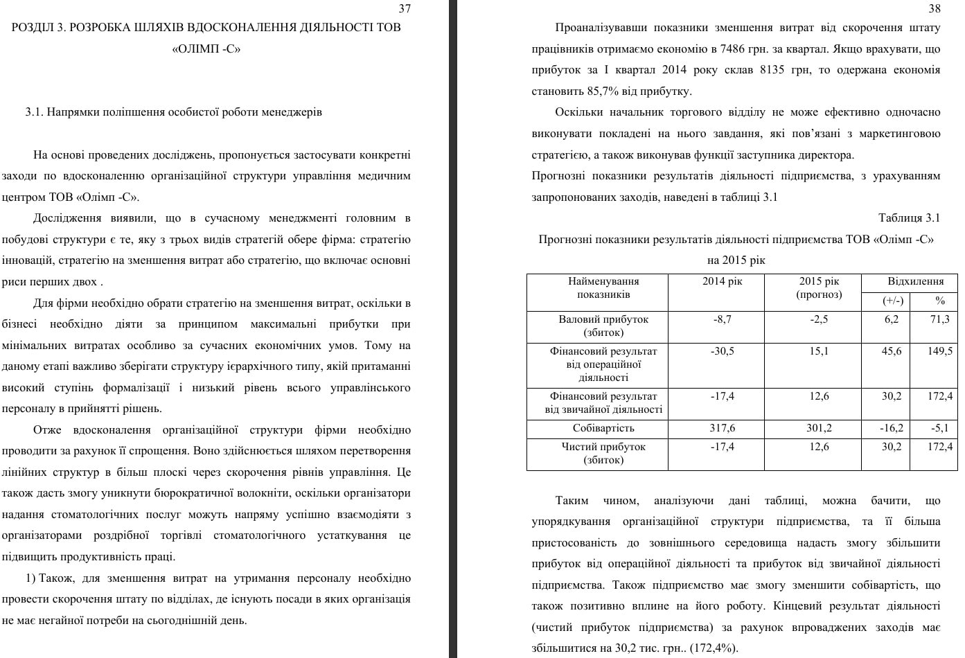 В отчёте приведена характеристика структуры клиники 3-картинка